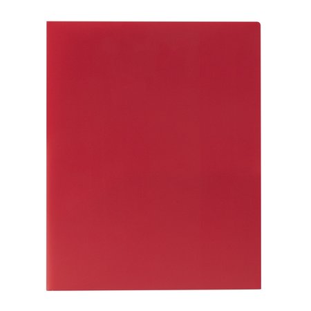 C-Line Products TwoPocket Heavyweight Poly Portfolio Folder, Red Set of 25 Folders, 25PK 33954-BX